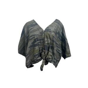 Express Outlet Batwing Camo Blouse